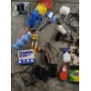Image 2 : Storage Tote With Lid Including Dusters, Batteries, 2 Surge Protector Strips, Hose Nozzle & Much Mor