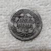 Image 3 : 1854 Philadelphia Mint Arrows At Date Seated Liberty 90% Silver Dime Coin