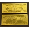 Image 3 : 3 Pcs U S Currency Pure 24k .999 Replica Gold Foil $20 & $50 Note w .999 24k GOLD COA - Mint. 