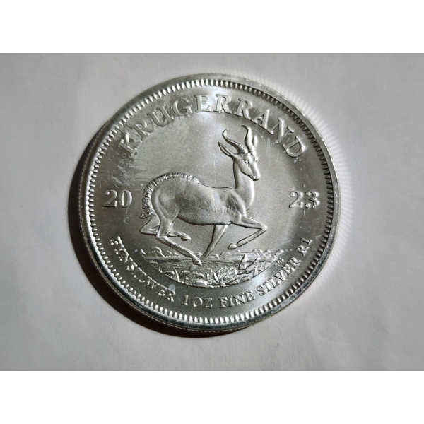 2023 South African 1 Oz Fine Silver Krugerrand Round