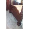 Image 4 : Exceptional Mahogany 4 Post Victorian Carved Queen Bed, Head & Foot - Mattress Included