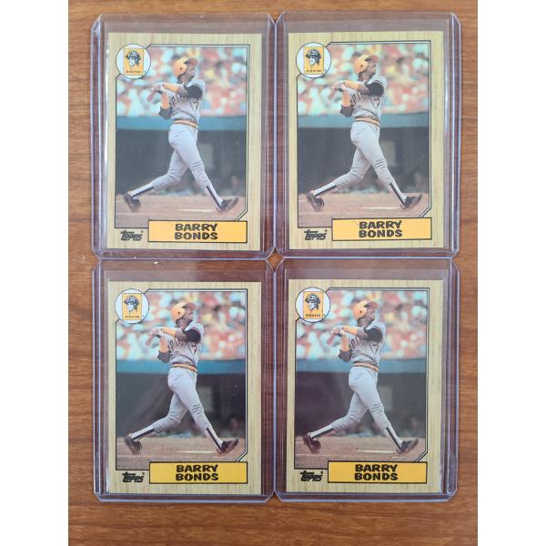 Lot of Four - 1987 Topps #320 Barry Bonds