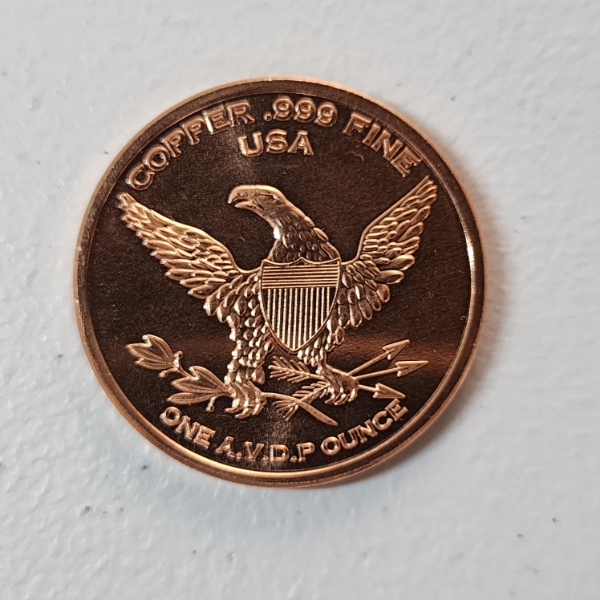 "Cannabis Legalize It" One AVDP Ounce .999 Fine Copper Round