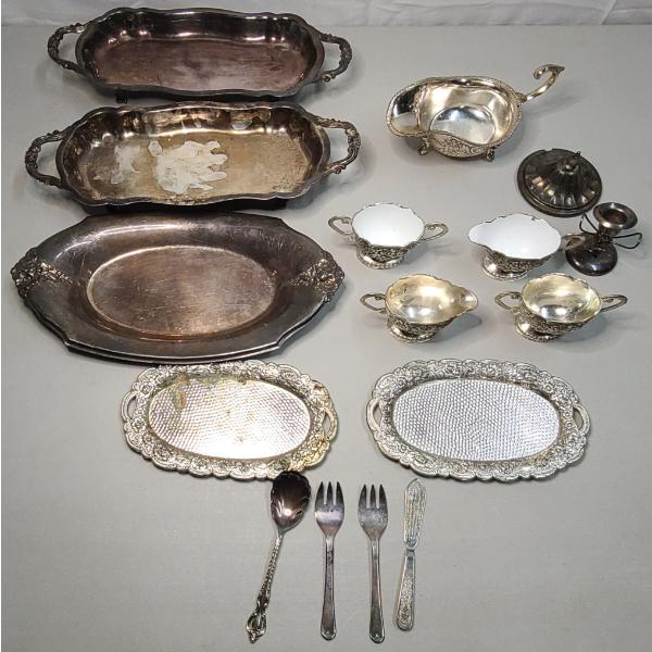 Lot Of Assorted Silverplated Kitchenware - Weight: 6.4 LBS