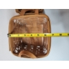 Image 7 : (2) Square Longaberger Baskets with Leather Handles and Plastic Liners - Excellent Condition! 
