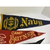 Image 1 : 4 Pennants - Navy - Camp Butner - Great Lakes Exposition Cleveland, Ohio & Case 