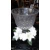 Image 5 : Large antique Indiana Glass Diamond Point Cut/Pressed Glass Vase - 12" Tall With 10 1/2" Diameter