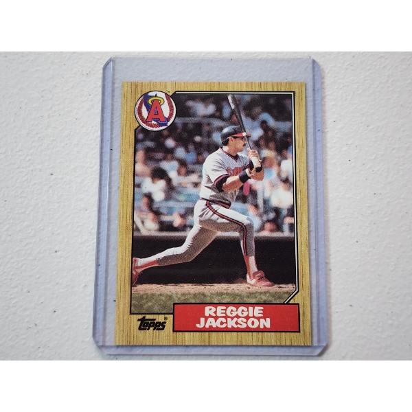 1987 Topps Reggie Jackson Baseball Card #300 - in Protective Holder