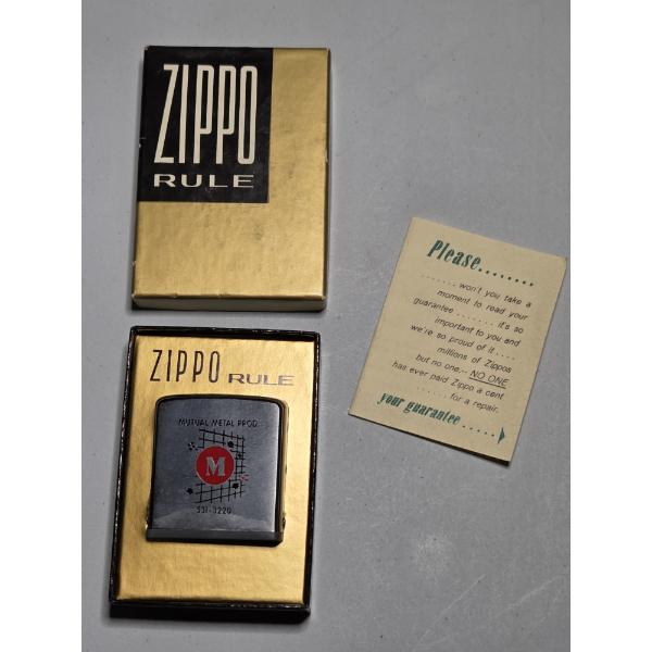 Excellent Condition Vintage Zippo Mutual Metal Tape Measure