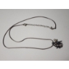 Image 3 : Sterling Silver Chain 23in Necklace w/ Extender and Spider and Dragonfly Pendants TW: 13.8g