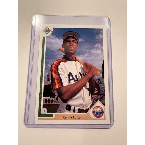 1991 UPPER DECK LENNY LOFTON ROOKIE BASEBALL CARD IN HOLDER - MINT CONDITION