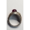 Image 4 : Vintage Victorian Style Sterling Silver & Red Stone Ring - Size 10 - Weight: 23.7g