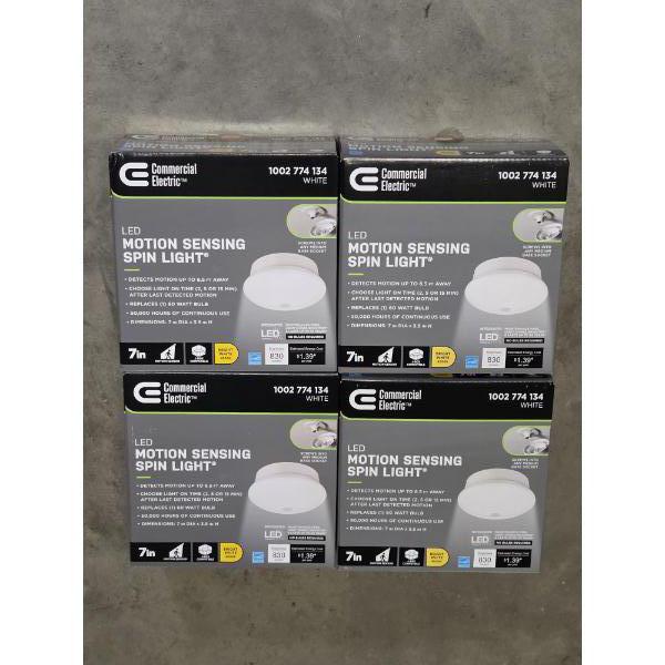 New - Four LED Motion Sensing Spin Lights