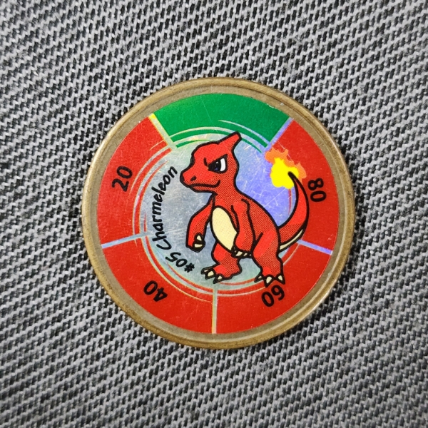 RARE Vintage Pokemon #05 Charmeleon Nintendo Hasbro Coin ~ HARD TO FIND LICENSED COIN!