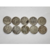 Image 2 : Lot of 10 Assorted Years Roosevelt Dimes - 90% U.S. Silver Coins - FV: $1.00