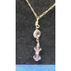 Image 7 : Sterling Silver Necklace W/ Beautiful Orange Stone Pendant & Gold Filled Necklace W/ Purple Stones