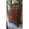 Image 3 : Tall Cherry Finbish Matching Bedroom Suite Men's Chest Of Drawers - 2 Sections - Perfect Condition