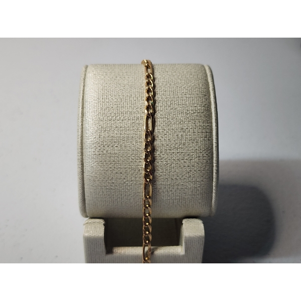 14K Yellow Gold Chain Link 7" Bracelet TW: 2.7g