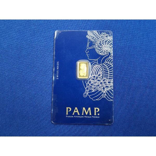 PAMP Suisse 1 Gram 999.9 Fine Gold Bar With Assay - Tested & Guaranteed! 