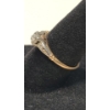 Image 3 : 14K Yellow Gold Vintage Art Deco Engagement Ring With Diamonds - Size 6.5 - Weight: 1.4g 