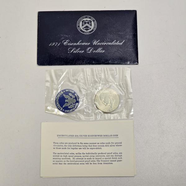1971-S United States Uncirculated 40% Silver Eisenhower Dollar Coin - Beautiful Condition