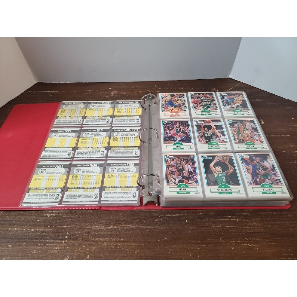 Binder Collection of Fleer 1990 Basketball Cards - Incomplete Collection Featuring 100's of Cards! 