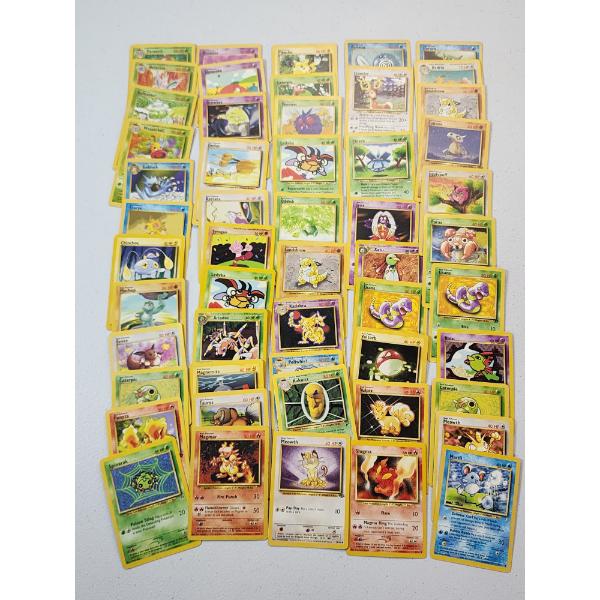 Over 50 Assorted Vintage Pokemon Trading Cards 