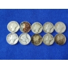 Image 1 : Lot of 10 Assorted Years Silver Mercury Dimes - 90% U.S. Silver - Face Value $1.00