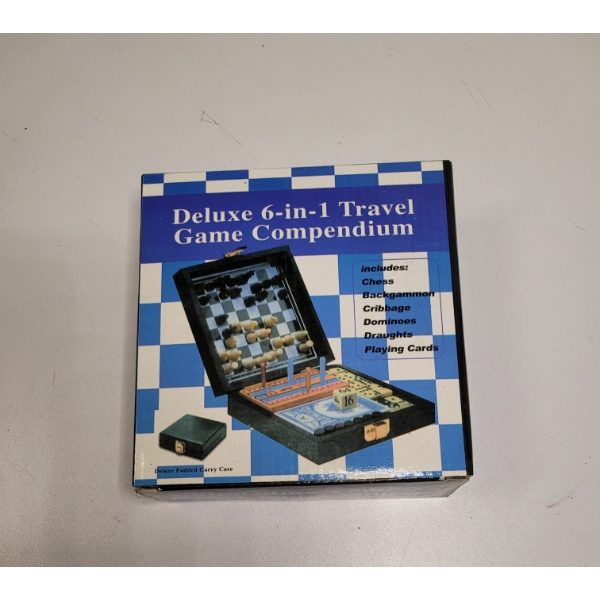 Deluxe 6-in-1 Travel Game Compendium