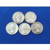 Image 1 : Four Assorted Years Silver Washington Quarters - 90% U.S. Silver - FV: $1.25