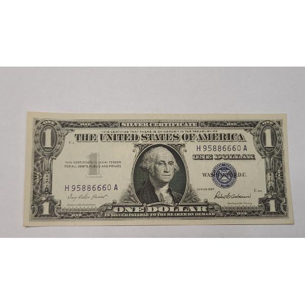 Crisp United States Series 1957 $1 Silver Certificate With Priest And Anderson Signatures
