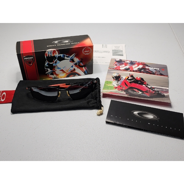 Limited Edition! Oakley Ducati Corse Square Wire Sunglasses Matte Black Iridium w/ Box & Papers!
