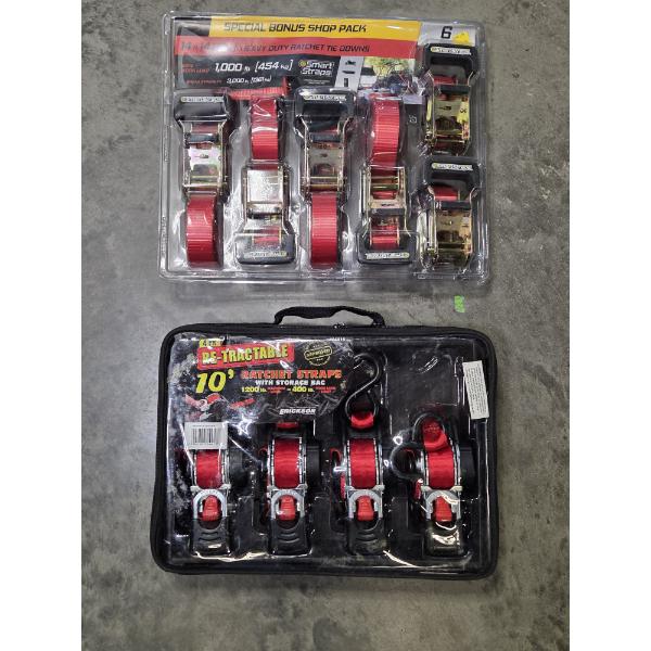 Two Brand New Packs Of Ratchet Straps
