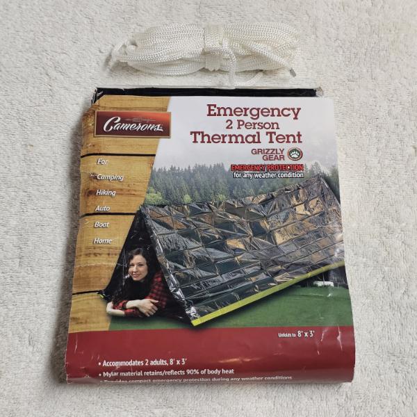 Camerons Grizzly Gear Emergency 2 Person Thermal Tent with Cord