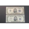 Image 1 : (2) $5 Blue Seal Silver Certificates Series 1934 D/1953 - Face Value: $10.00