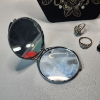 Image 7 : Lot of Assorted Silver-Tone Jewelry Items & "B" Compact Mirror