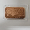 Image 2 : Tennessee State Flag Colorized Copper Bar - 1 AVP oz .999 Fine Copper - Sealed 