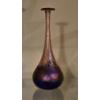 Image 1 : Iridized Flat Top Art Glass Vase - 10 " by 4" At Widest Pt.  Blenko Style Shape