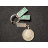 Image 1 : 1964 Kennedy 90% Silver Half Dollar on John F. Kennedy Keychain Clasp