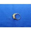 Image 3 : Beautiful 14K Gold Ring with Emerald-Colored Stones - Size 7.5 - 3.3g
