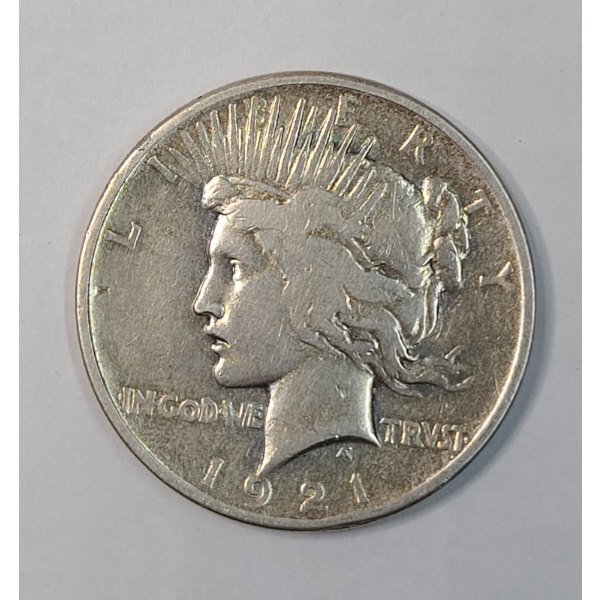 *KEY DATE* United States 1921 Peace 90% Silver Dollar - Mintage of 1,006,473