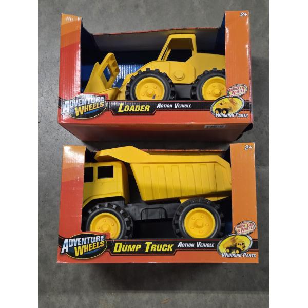 New In Box! Adventure Wheels Dump Truck And Loader