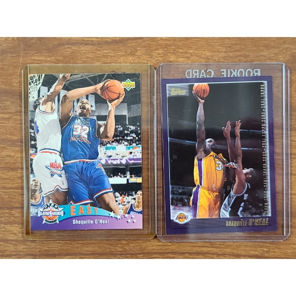 Lot of Two Shaquille O'Neil Trading Cards - 1993 Upper Deck #424 & 2000 Topps #10