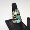 Image 2 : Assortment of Sterling Silver & Turquoise Rings, Various Styles & Sizes - Total Weight: 22.3g