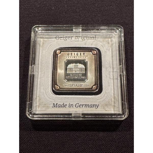 Exceptional Geiger 10 Gram .999 Fine Silver Bar - Hard To Find - High End Bar