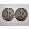 Image 1 : Two Walking Liberty 90% Silver Half Dollars ~ 1936 & 1941 ~ $1.00 Face Value