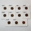 Image 1 : Lot of 11 Assorted U.S. Cents: (10) Wheat Cents & (1) 2025 Cent