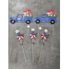 Image 1 : Five New Tin Garden Signs- Stars With Bells & Trucks With Mushrooms 