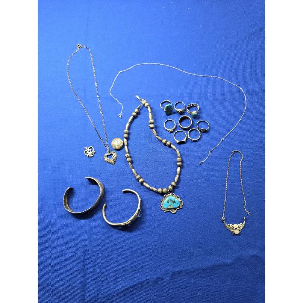 Lot of Assorted Silver/Turquoise Jewelry