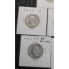 Image 8 : (8) Assorted Years 90% Silver Washington Quarters Face Value: $2
